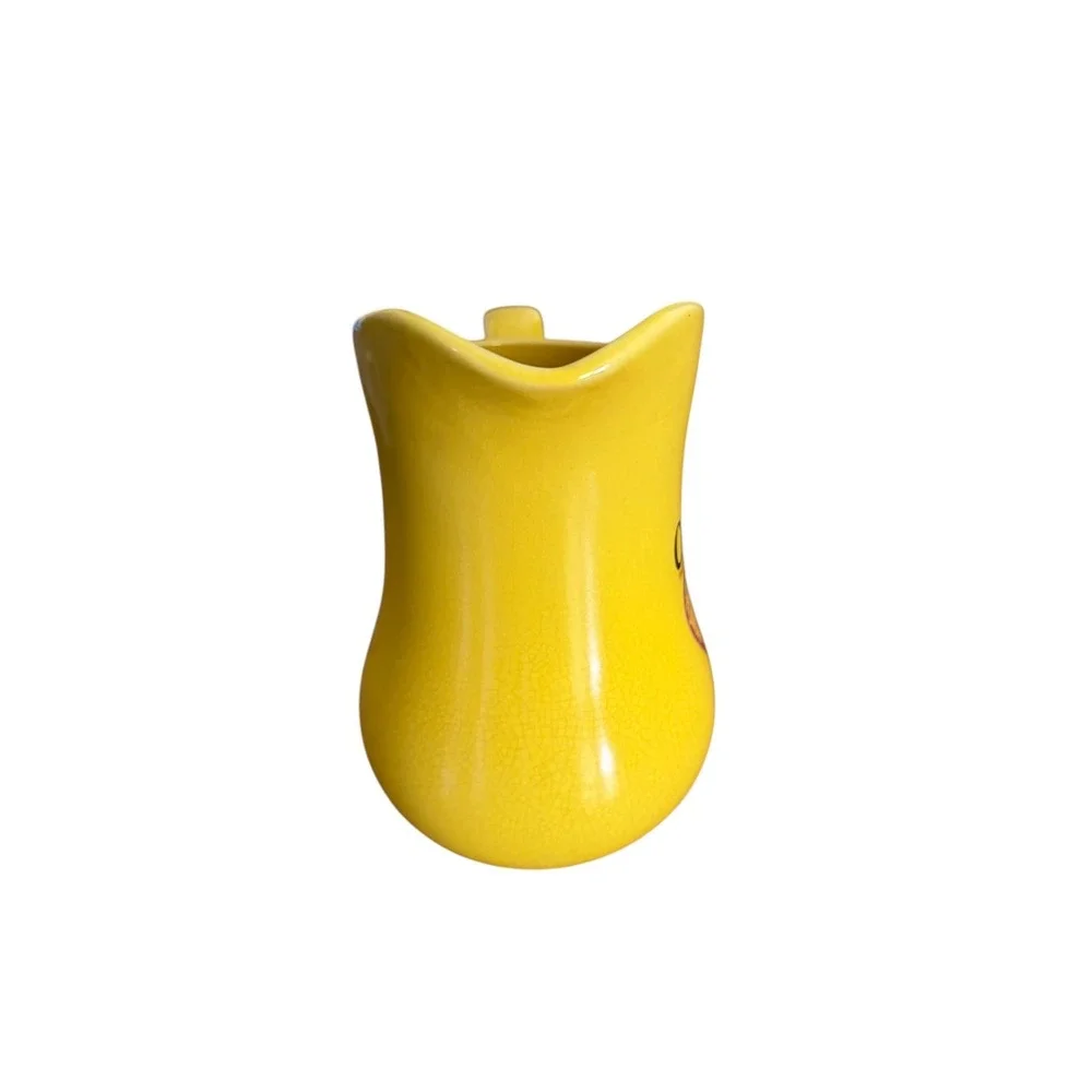 2003 Vintage Cheerios Ceramic Milk Pitcher Yellow 7